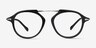 Terminal One Black Gunmetal Acetate-metalEyeglass Frames from EyeBuyDirect, Front View