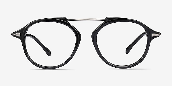 Terminal One Black Gunmetal Acetate-metal Eyeglass Frames