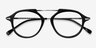 Terminal One Black Gunmetal Acetate-metalEyeglass Frames from EyeBuyDirect, Closed View