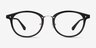 Fetching Black Golden Acetate-metalEyeglass Frames from EyeBuyDirect, Front View