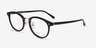 Fetching Black Golden Acetate-metalEyeglass Frames from EyeBuyDirect, Angle View