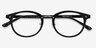 Fetching Black Golden Acetate-metalEyeglass Frames from EyeBuyDirect, Closed View