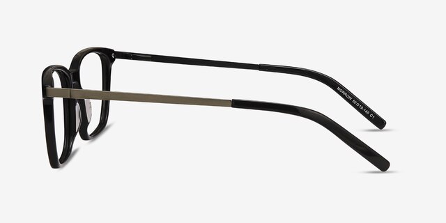 Morrow Black Acetate-metalEyeglass Frames from EyeBuyDirect, Side View