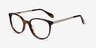 Lucy Tortoise Acetate-metalEyeglass Frames from EyeBuyDirect, Angle View