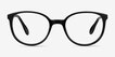 Lucy Black Acetate, MetalEyeglass Frames from EyeBuyDirect, Front View