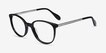 Lucy Black Acetate, MetalEyeglass Frames from EyeBuyDirect, Angle View