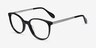 Lucy Black Acetate-metalEyeglass Frames from EyeBuyDirect, Angle View
