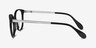 Lucy Black Acetate-metalEyeglass Frames from EyeBuyDirect, Side View