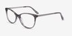 Cats Meow Gray Floral Acetate, MetalEyeglass Frames from EyeBuyDirect, Angle View
