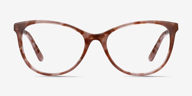 Cat&#039;s Meow Brown Floral Acetate-metalEyeglass Frames from EyeBuyDirect, Front View