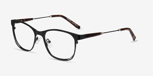 Nightfall Black AcetateEyeglass Frames from EyeBuyDirect, Angle View