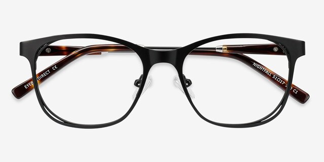 Nightfall Black AcetateEyeglass Frames from EyeBuyDirect, Closed View