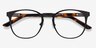 Resonance Noir Acetate-metalMontures de lunettes de vue d'EyeBuyDirect, Vue Rapprochée