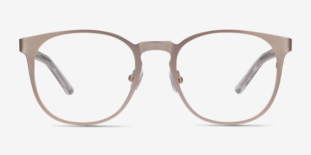 Resonance Rose Gold Acetate-metalEyeglass Frames from EyeBuyDirect, Front View