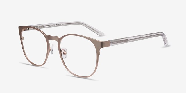 Resonance Rose Gold Acetate-metalEyeglass Frames from EyeBuyDirect, Angle View