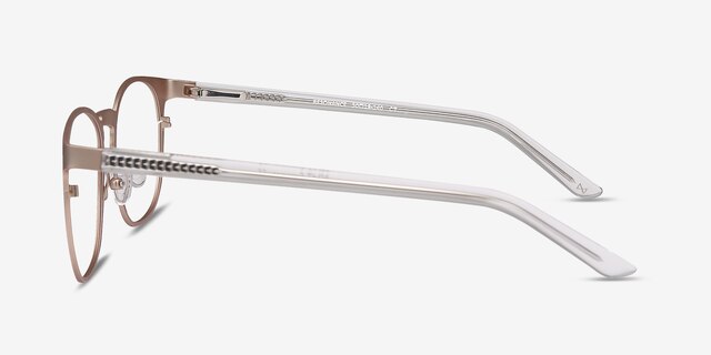 Resonance Rose Gold Acetate-metalEyeglass Frames from EyeBuyDirect, Side View