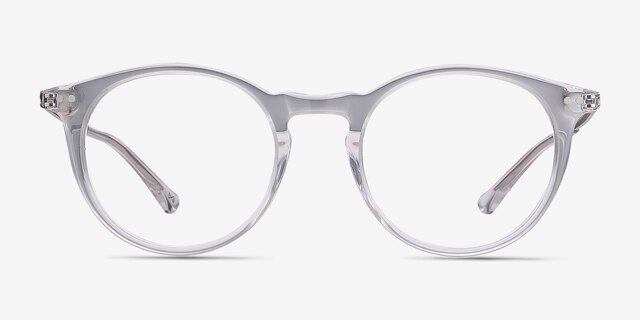 Luminous Clear Acetate-metalEyeglass Frames from EyeBuyDirect, Front View