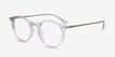 Luminous Clear Acetate, MetalEyeglass Frames from EyeBuyDirect, Angle View