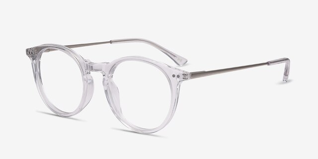 Luminous Clear Acetate-metalEyeglass Frames from EyeBuyDirect, Angle View
