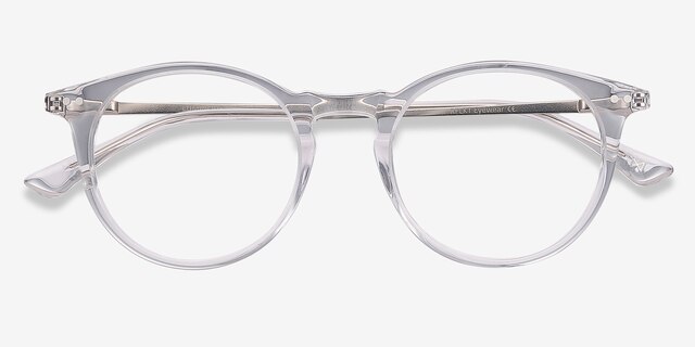 Luminous Clear Acetate-metalEyeglass Frames from EyeBuyDirect, Closed View