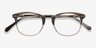 Era Gray Striped Acetate-metalEyeglass Frames from EyeBuyDirect, Closed View