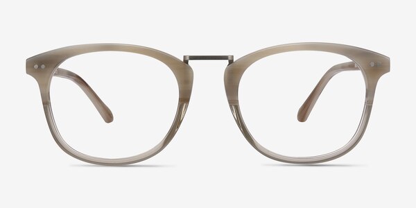 Era Gray Clear Acetate-metal Montures de lunettes de vue