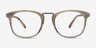 Era Gray Clear Acetate-metalEyeglass Frames from EyeBuyDirect, Front View