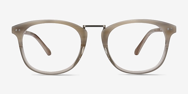 Era Gray Clear Acetate-metal Montures de lunettes de vue