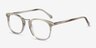 Era Gray Clear Acetate-metalEyeglass Frames from EyeBuyDirect, Angle View
