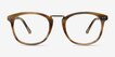 Era Brown Striped Acetate, MetalEyeglass Frames from EyeBuyDirect, Front View