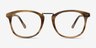 Era Brown Striped Acetate-metalEyeglass Frames from EyeBuyDirect, Front View
