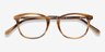 Era Brown Striped Acetate-metalEyeglass Frames from EyeBuyDirect, Closed View