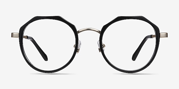 Accent Noir Acetate-metal Montures de lunettes de vue