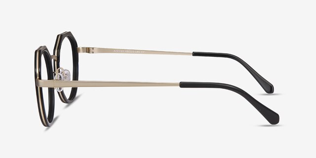 Accent Black Acetate-metalEyeglass Frames from EyeBuyDirect, Side View