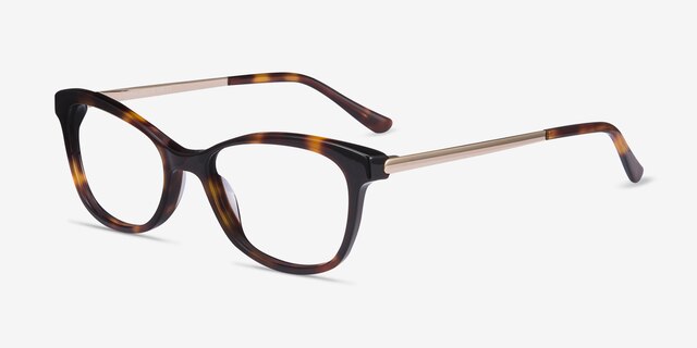 Ripple Tortoise Acetate-metalEyeglass Frames from EyeBuyDirect, Angle View