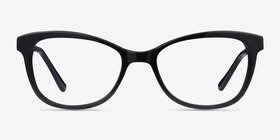 Ripple Noir Acetate-metal Montures de lunettes de vue d'EyeBuyDirect, Vue de Face
