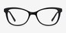 Ripple Black Acetate-metalEyeglass Frames from EyeBuyDirect, Front View
