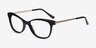 Ripple Black Acetate-metalEyeglass Frames from EyeBuyDirect, Angle View