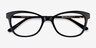 Ripple Black Acetate-metalEyeglass Frames from EyeBuyDirect, Closed View