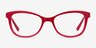 Ripple Red Acetate-metalEyeglass Frames from EyeBuyDirect, Front View