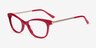 Ripple Red Acetate-metalEyeglass Frames from EyeBuyDirect, Angle View
