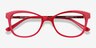 Ripple Red Acetate-metalEyeglass Frames from EyeBuyDirect, Closed View