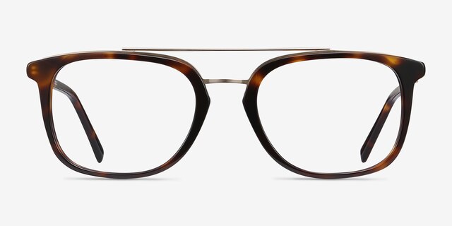 Guild Tortoise Acetate-metalEyeglass Frames from EyeBuyDirect, Front View
