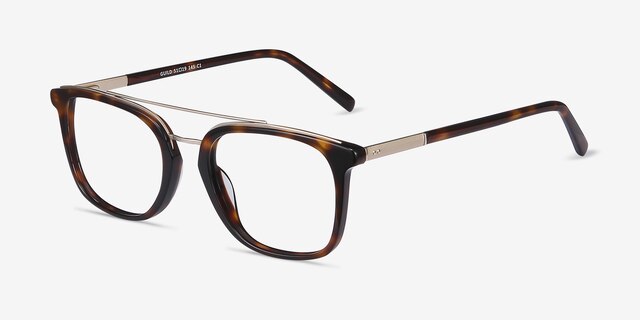 Guild Tortoise Acetate-metalEyeglass Frames from EyeBuyDirect, Angle View
