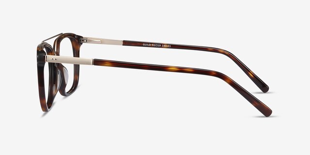 Guild Tortoise Acetate-metalEyeglass Frames from EyeBuyDirect, Side View
