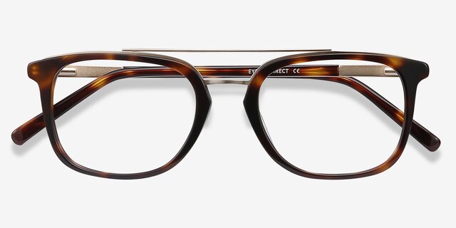 Guild Tortoise Acetate-metalEyeglass Frames from EyeBuyDirect, Closed View