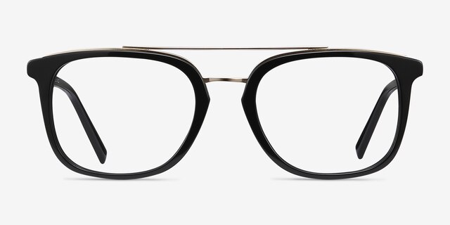 Guild Black AcetateEyeglass Frames from EyeBuyDirect, Front View