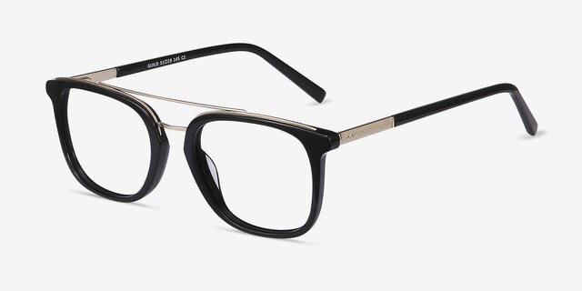 Guild Black AcetateEyeglass Frames from EyeBuyDirect, Angle View
