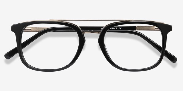 Guild Black AcetateEyeglass Frames from EyeBuyDirect, Closed View