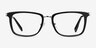 Wayback Black AcetateEyeglass Frames from EyeBuyDirect, Front View